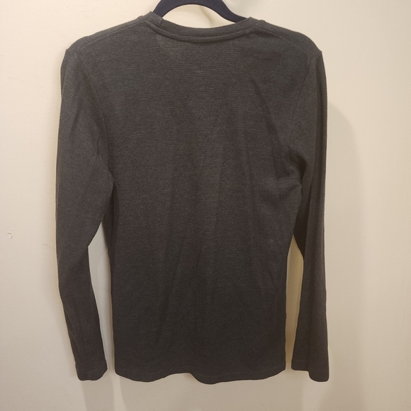 Lucky Brand Gray Christmas Santa Claus pajama top size M - Picture 3 of 8